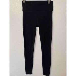 Lululemon Womens Black High Waist Solid Color Leggings Size Medium